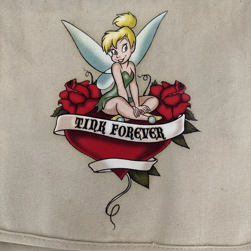 Disney Tinker Bell “Tink Forever” Canvas Messenger Bag 12
